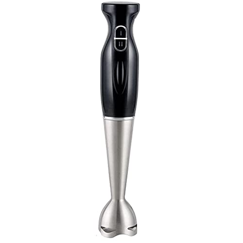  Alpine Cuisine Hand Blender 300 Watt With 2 Speed Stainless Steel Immersion Blender With Detachable, Multi Purpose Mixer, Whisk & Chopper, Juicer, Smoothie And Gym Protein Shaker