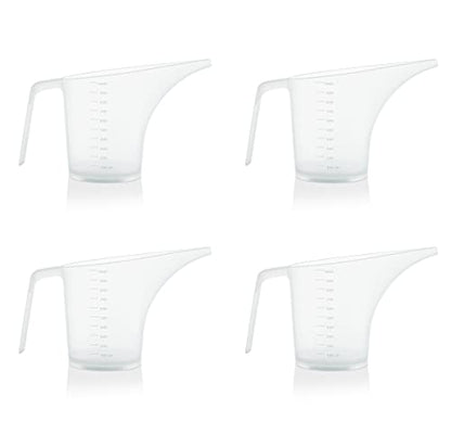  Tofu Funnel Pitcher For Soap Making, Large Capacity Easy Pour Container With Long Spout, Soap Making Supplies, Bakeware Mold, Candle, Microwave Safe, 4 Cups, 32 Ounces, 1000 Ml - Set Of 4
