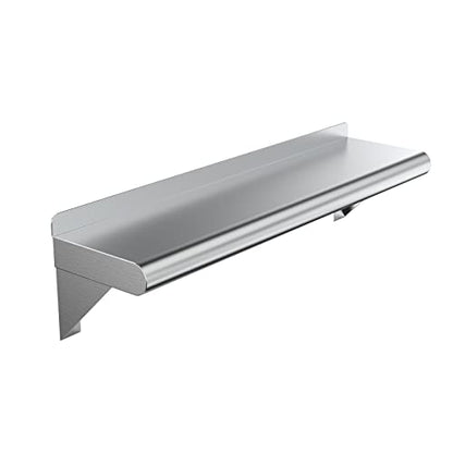  6" X 24" Stainless Steel Wall Shelf | Metal Shelving | Garage, Laundry, Storage, Utility Room | Restaurant, Commercial Kitchen | NSF