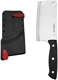  Edgekeeper Self-Sharpening Triple Riveted Cleaver Knife, 6-Inch, Black