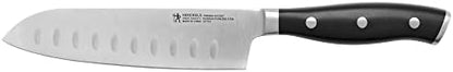  Forged Premio Hollow Edge Santoku Knife, 7-inch, Black/Stainless Steel