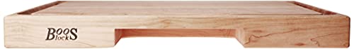  Lock PM2418225-P Newton Prep Master Maple Wood Reversible Cutting Board With Juice Groove And Pan, 24 Inches X 18 Inches X 2.25 Inches