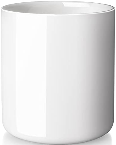  Cream White Kitchen Utensil Holder, 7.2" Extra Large Utensil Holder For Kitchen Counter, Thickenss Cooking Ceramic Utensil Crock For Utensils, Housewarming Wedding Gifts For Kitchen Decor