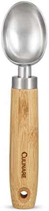  Ulinare Naturals C70008 Masher | Sustainable Bamboo/Stainless Steel | (L)270mm X (W)105mm | Manual Hand Held Mashing Tool/Kitchen Utensil | Metal Masher/Includes Pan Scraper | Not Dishwasher Safe