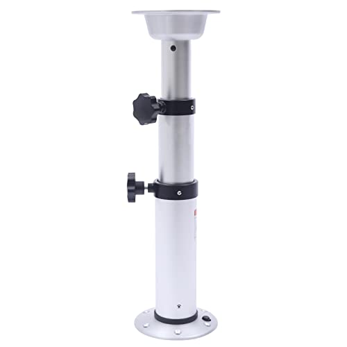  Adjustable Table Pedestal Stand 16.9-28.7 Inch Aluminum Table Base For RV Marine Boat Caravan Motorhome (Stepped Adjustment)