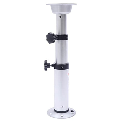  Adjustable Table Pedestal Stand 16.9-28.7 Inch Aluminum Table Base For RV Marine Boat Caravan Motorhome (Stepped Adjustment)