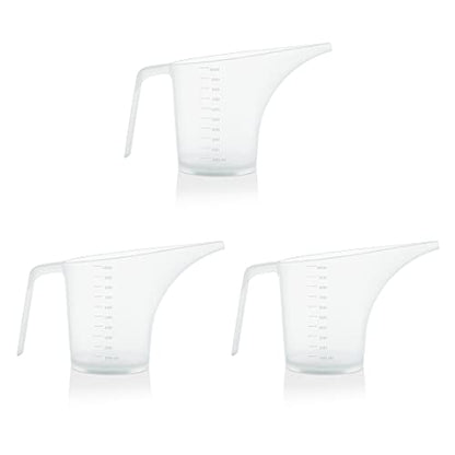  Tofu Funnel Pitcher For Soap Making, Large Capacity Easy Pour Container With Long Spout, Soap Making Supplies, Bakeware Mold, Candle, Microwave Safe, 4 Cups, 32 Ounces, 1000 Ml - Set Of 3