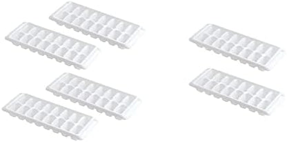  Easy Release White Ice Cube Tray, 16 Cube Trays (Pack Of 4) (4 Pack - 64 Cubes)