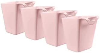  4Pack Hanging Cup Holders,Trolley Basket Storage,Rolling Cart Accessories,4.75x4"Hanging Pencil Holder Storage Containers Hanging Buckets Hanging Bins,Plant Container,Make Up Pencil Holder (Black)