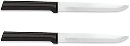  Ada Cutlery Utility Steak Knife With Black Stainless Steel Handle Pack Of 2