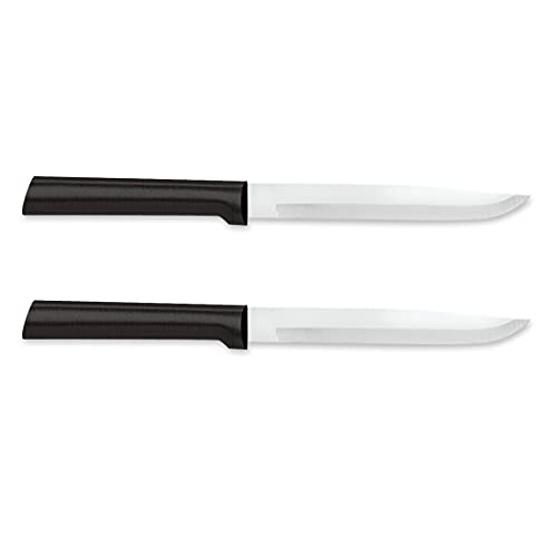  Ada Cutlery Utility Steak Knife With Black Stainless Steel Handle Pack Of 2