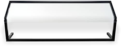  Aluminum Adjustable Single-Sided Sneeze Guard, 60 Inches, Black