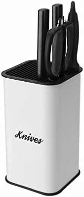  XL Bamboo Universal Knife Block Holder With Slots For Scissors And Sharpening Rod, Safe, Space Saver Knives Storage Stand Display Without Knives, Unique Slot Design To Protect Blade