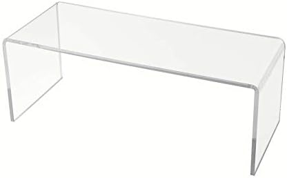  Marketing Holders 6 Pack Clear Acrylic Riser Display Stand 10 Inch Wide X 4 Inch Deep Merchandise Retail Showcase Bench One Piece Stand Clear Plexiglass Counter Or Tabletop Decor Platform