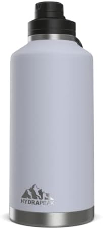  72 Oz Insulated Water Bottle - Large Stainless Steel Double Wall Vacuum Insulated Water Jug, Leak Proof & Spill Proof | 60 Hours Cold, 30 Hours Hot (Black)