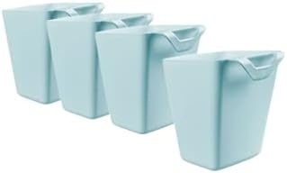  4Pack Hanging Cup Holders,Trolley Basket Storage,Rolling Cart Accessories,4.75x4"Hanging Pencil Holder Storage Containers Hanging Buckets Hanging Bins,Plant Container,Make Up Pencil Holder (Black)
