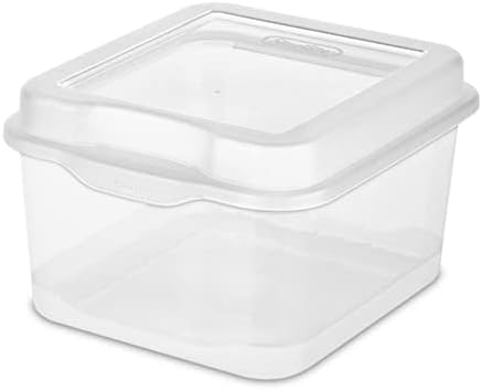  18058606 Large Flip Top, Clear, 6-Pack