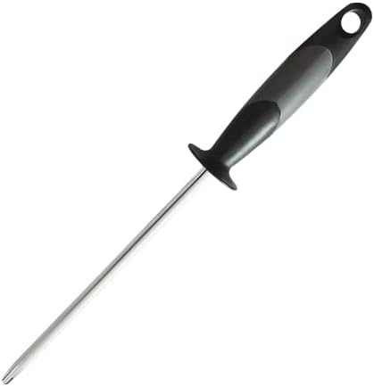  CcuSharp 9" Professional Knife Sharpening Stainless Steel - Honing Rod Butcher Steel W/Rubber Handle - Sharpens, Restores & Realigns Kitchen Knives & Cutting Tools Blades - Lightweight & Durable