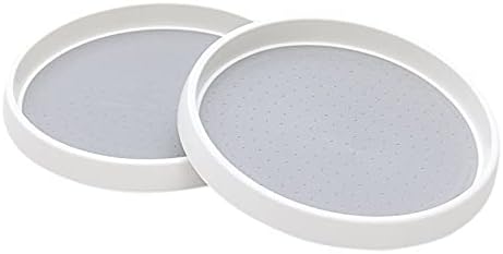  Pantry Lazy-Susan Turntable Cabinet Organizer - 10-inch Non-Skid Spin Spice Rack - 2 Pack Lazy Susans For Fridge BPA Free