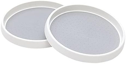  Pantry Lazy-Susan Turntable Cabinet Organizer - 10-inch Non-Skid Spin Spice Rack - 2 Pack Lazy Susans For Fridge BPA Free