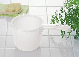  , Japanese Plastic Water Ladle Bath Ladle Dipper Leaf Series Made In Japan (1, White)