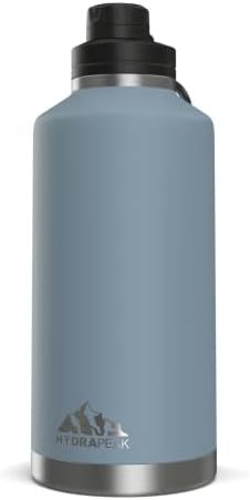  72 Oz Insulated Water Bottle - Large Stainless Steel Double Wall Vacuum Insulated Water Jug, Leak Proof & Spill Proof | 60 Hours Cold, 30 Hours Hot (Black)