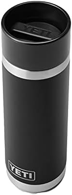 Yeti Rambler 18 Oz Bottle, Stainless Steel, Vacuum Insulated, With Hot Shot Cap, Charcoal