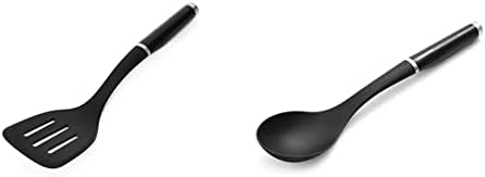 KitchenAid Classic Slotted Turner, One Size, Black 2, 13.66-Inch & Classic Multifunction Can Opener/Bottle Opener, 8.34-Inch, Black