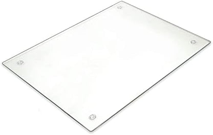  Mpered Glass Cutting Board – Long Lasting Clear Glass – Scratch Resistant, Heat Resistant, Shatter Resistant, Dishwasher Safe. (Large 12x16")