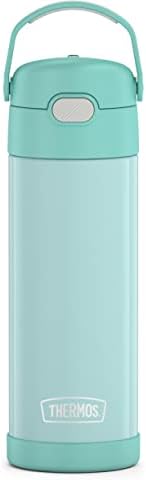 Thermos FUNTAINER 16 Ounce Stainless Steel Vacuum Insulated Bottle With Wide Spout Lid, Denim Blue
