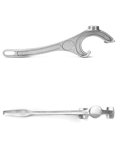  Aluminum Bucket Opener, 14" Long Barrel Pail Opener Bucket Lid Remover Tool, Silver, 1 Pack