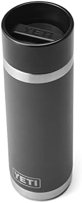 Yeti Rambler 18 Oz Bottle, Stainless Steel, Vacuum Insulated, With Hot Shot Cap, Charcoal