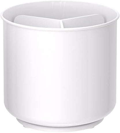  Rotating Plastic Extra Large Utensil Holder Crock With Weighted Base, Removable Divider, And Gripped Insert - Dishwasher Safe Kitchen Utensil Holder For Kitchen Counter: Cooking Black Utensil Caddy