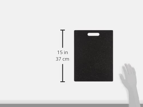  Grippboard Cutting Board With Non-Slip Feet, 11 By 14.5 Inches, Dark Granite Pattern And Black