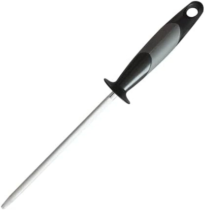  CcuSharp 9" Professional Knife Sharpening Stainless Steel - Honing Rod Butcher Steel W/Rubber Handle - Sharpens, Restores & Realigns Kitchen Knives & Cutting Tools Blades - Lightweight & Durable
