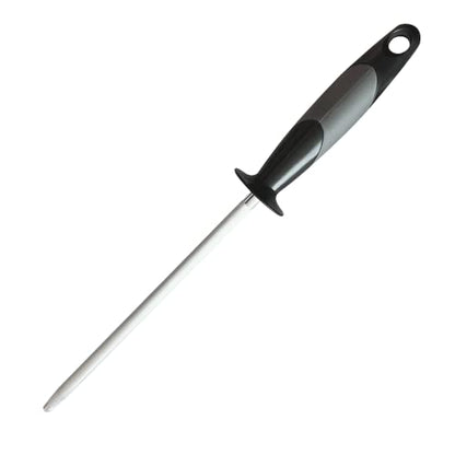  CcuSharp 9" Professional Knife Sharpening Stainless Steel - Honing Rod Butcher Steel W/Rubber Handle - Sharpens, Restores & Realigns Kitchen Knives & Cutting Tools Blades - Lightweight & Durable