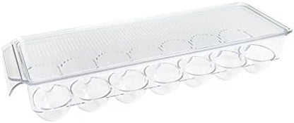  Deluxe Egg Tray, 18 Count, Clear