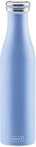 Lurch Urch Germany Thermal Bottle For Hot And Cold Drinks Made Of Double-Walled Stainless Steel (Pearl Blue, 25, Oz. | 0.75l)