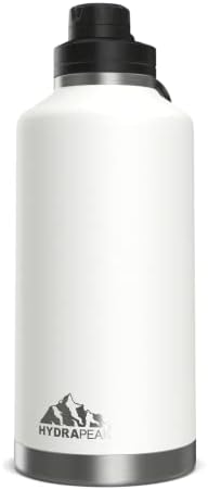 72 Oz Insulated Water Bottle - Large Stainless Steel Double Wall Vacuum Insulated Water Jug, Leak Proof & Spill Proof | 60 Hours Cold, 30 Hours Hot (Black)