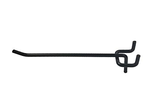  FixtureDisplays® 20PK 4" Metal Hook Metal Pegwall Wire Hook Black Wire Hook For Metal Pegboard 18477-20PK-NF