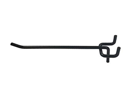  FixtureDisplays® 20PK 4" Metal Hook Metal Pegwall Wire Hook Black Wire Hook For Metal Pegboard 18477-20PK-NF