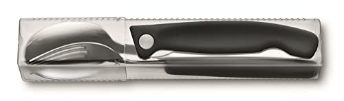 Victorinox Swiss Classic Classic Paring Knife, Fork And Spoon Set Black 3-Pieces