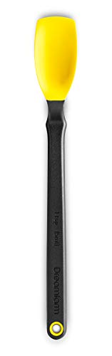  Mini Supoon | Non-Stick Silicone Sit Up Scraping & Cooking Spoon With Measuring Lines | Yellow
