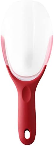  Magnetic Ice Scoop, Contoured Translucent Flexi-Plastic With Soft Grip Handle For Ice, Flour, Rice, Popcorn, Pet Food, Black