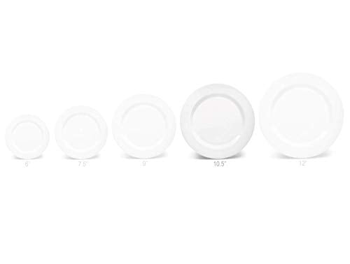  " OCCASIONS " 120 Plates Pack, Heavyweight Disposable Wedding Party Plastic Plates (10.5'' Dinner Plate, Plain White)