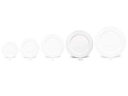  " OCCASIONS " 120 Plates Pack, Heavyweight Disposable Wedding Party Plastic Plates (10.5'' Dinner Plate, Plain White)