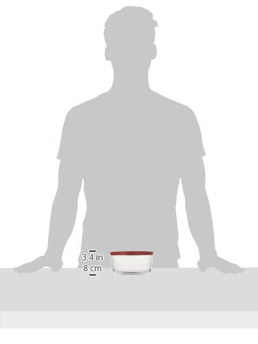  4 Cup Food Storage Containers With Red Lids (3)