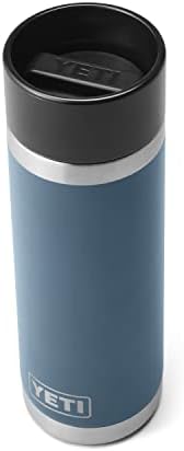 Yeti Rambler 18 Oz Bottle, Stainless Steel, Vacuum Insulated, With Hot Shot Cap, Charcoal