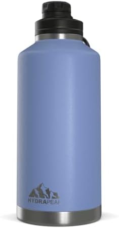  72 Oz Insulated Water Bottle - Large Stainless Steel Double Wall Vacuum Insulated Water Jug, Leak Proof & Spill Proof | 60 Hours Cold, 30 Hours Hot (Black)