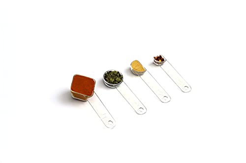 Visual Measuring Spoons By Welcome Industries | Fractions Made Clear, Dishwasher Safe, Fits In Spice Jars, Easy To Read, Smart & Fun With Kids. Made In USA And Women-owned.
